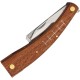 Rough Ryder UK EDC Mushroom Knife - 5.38" Closed with Brown Wood Handle, Boar's hair Bristle Mushroom Brush