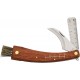 Rough Ryder UK EDC Mushroom Knife - 5.38" Closed with Brown Wood Handle, Boar's hair Bristle Mushroom Brush