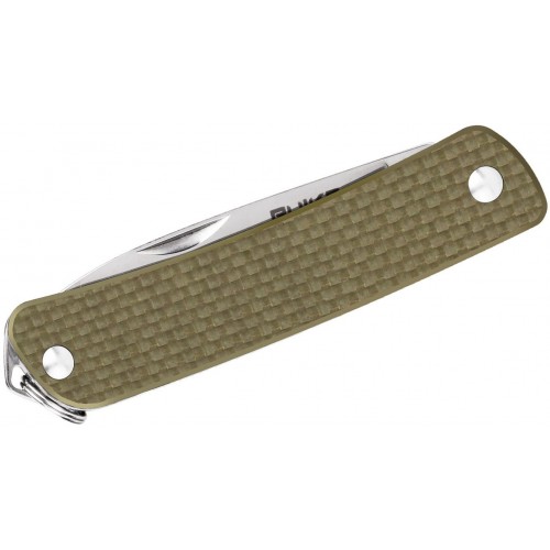 Ruike S11G UK EDC Criterion Collection S11 Keyring Knife - 2.1" Polished Blade, Green G10 Handles