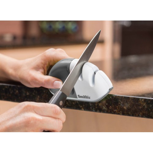 Smith's Edge Grip Select 2-Step Knife Sharpener - Dual Slot Carbide Sharpening Blades