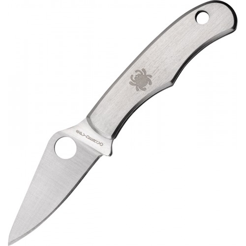 Spyderco Bug Folding Knife - 1.25" 3Cr13MoV Stainless Steel Blade Stainless Steel Handle