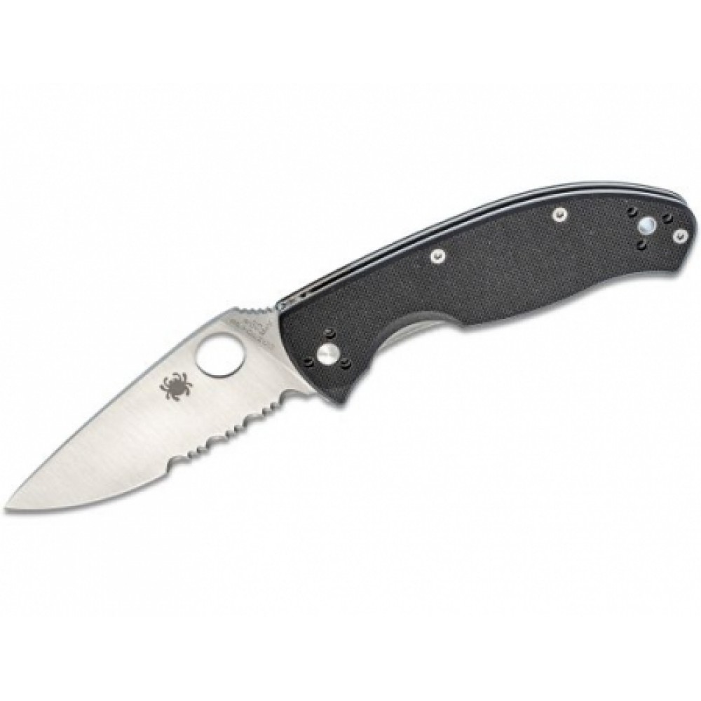 Spyderco Tenacious Folding Knife 3.38" Combo Blade G10 Handle