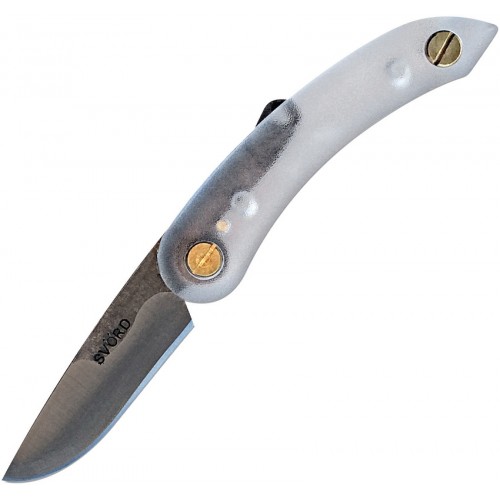 Svord Crystal Polycarbonate Peasant UK EDC Knife - 2.5" Blade Clear Handle