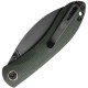 Vosteed Nightshade TS Shillin Folding Knife - 3.25" Black Blade Green Canvas Micarta Handle