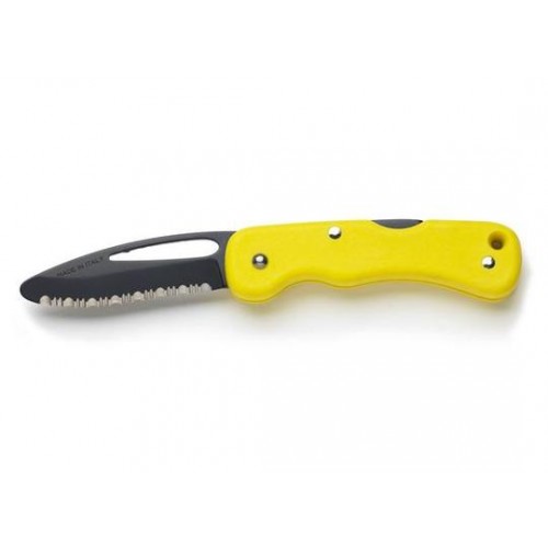 MAC 697 SOS 2 Yellow Black Rounded End Blade Boat Rescue Knife