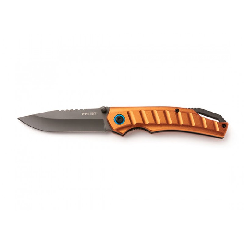 Whitby Liner Lock Knife Bronze - 3.25" Blade, Aluminium Handle with Bronze Pattern