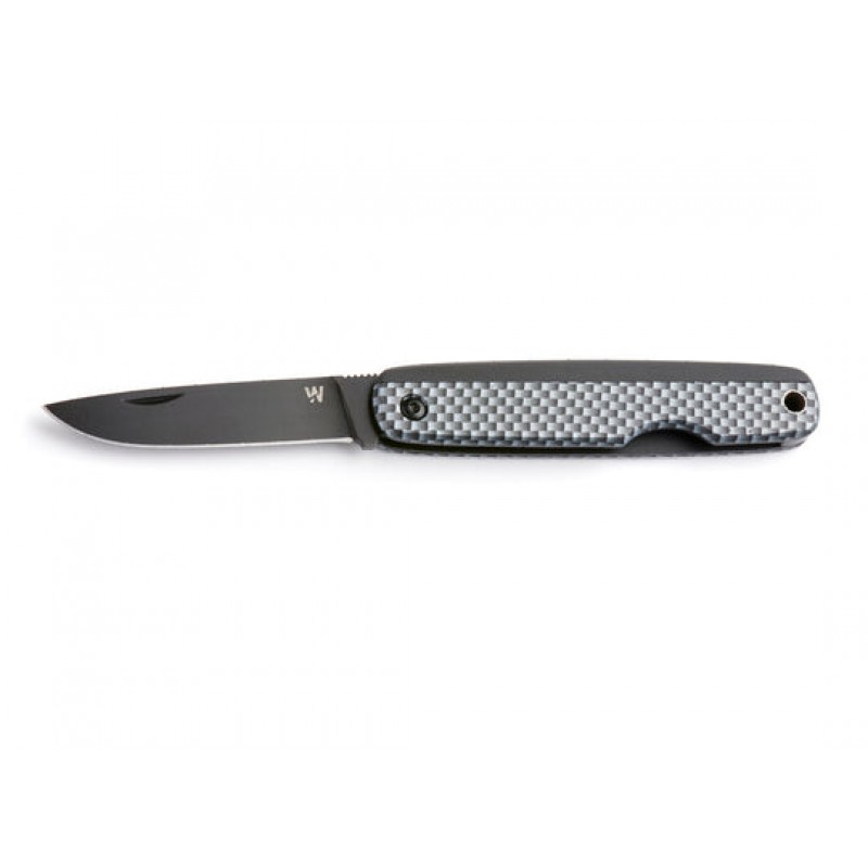 Whitby Kent UK EDC Pocket Knife -  2.25" Blade Carbon Fibre Pattern Handle