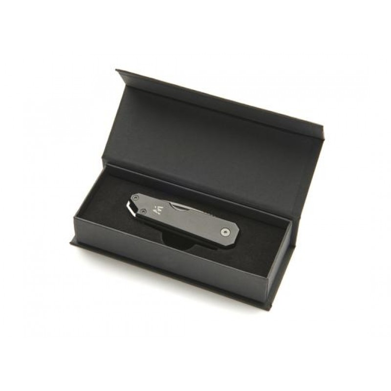 Whitby LEVEN UK EDC Pocket Knife - 1.75" Blade, Charcoal Grey Aluminium Handle