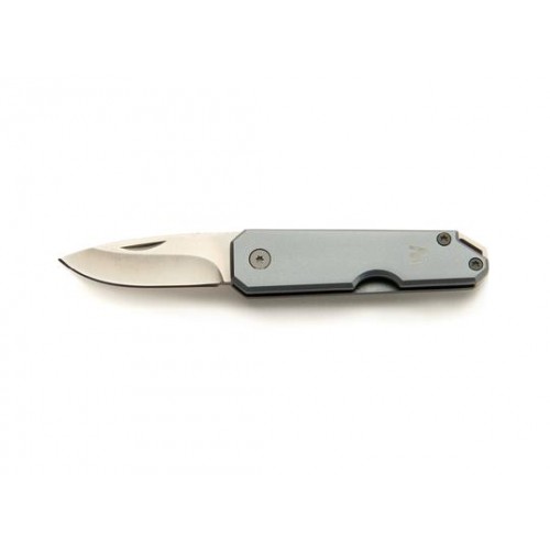 Whitby LEVEN UK EDC Pocket Knife - 1.75" Blade, Titanium Grey Aluminium Handle
