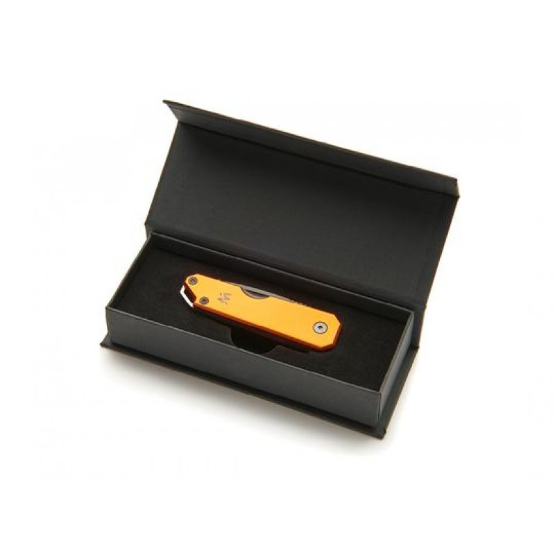 Whitby LEVEN UK EDC Pocket Knife - 1.75" Blade, Lava Orange Aluminium Handle