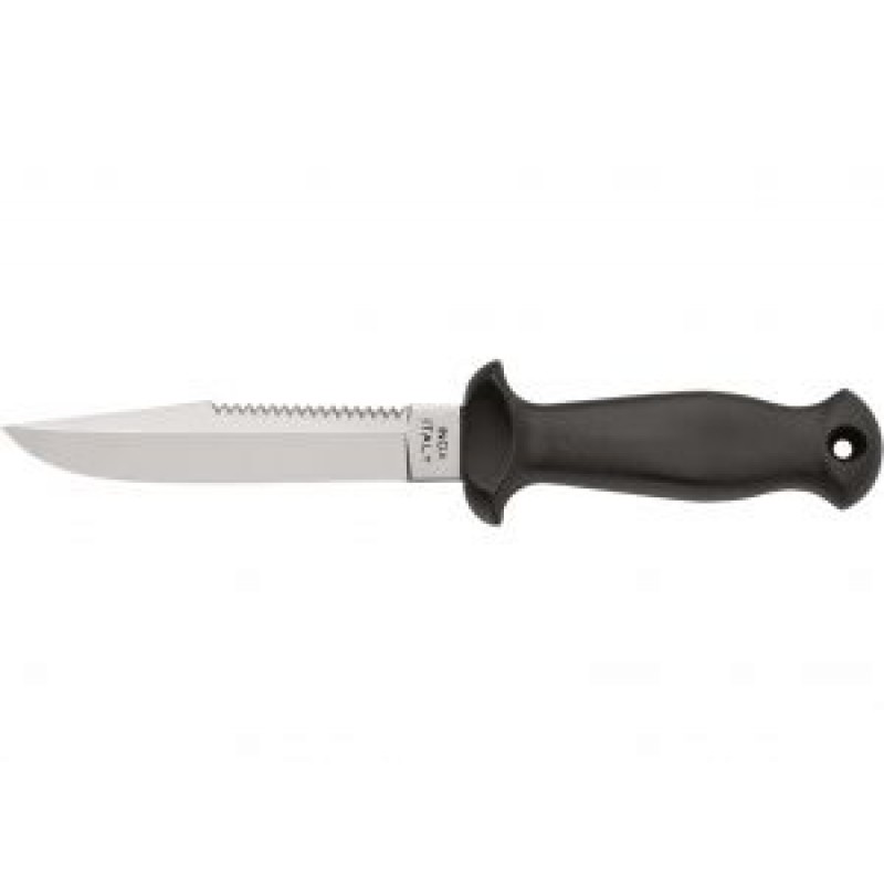 Whitby 4.25" Divers Knife with Plastic Sheath and Leg Straps - Black