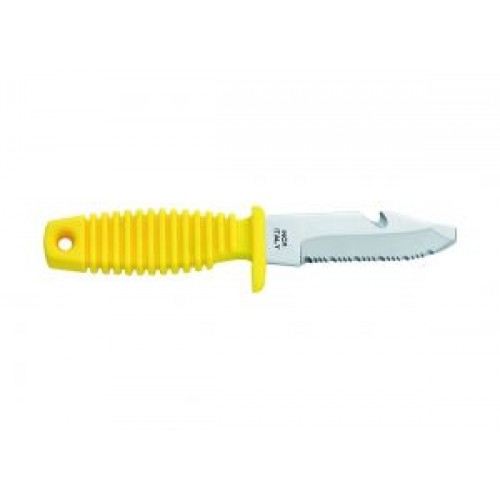 MAC Coltellerie 2" Blunt End Divers Knife with Plastic Sheath and Leg Straps - Yellow