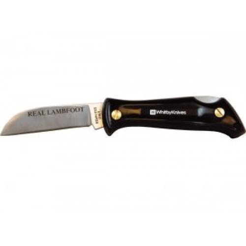 Whitby 3" Lambsfoot Lock Knife Black - Stainless Steel Blade - LK141
