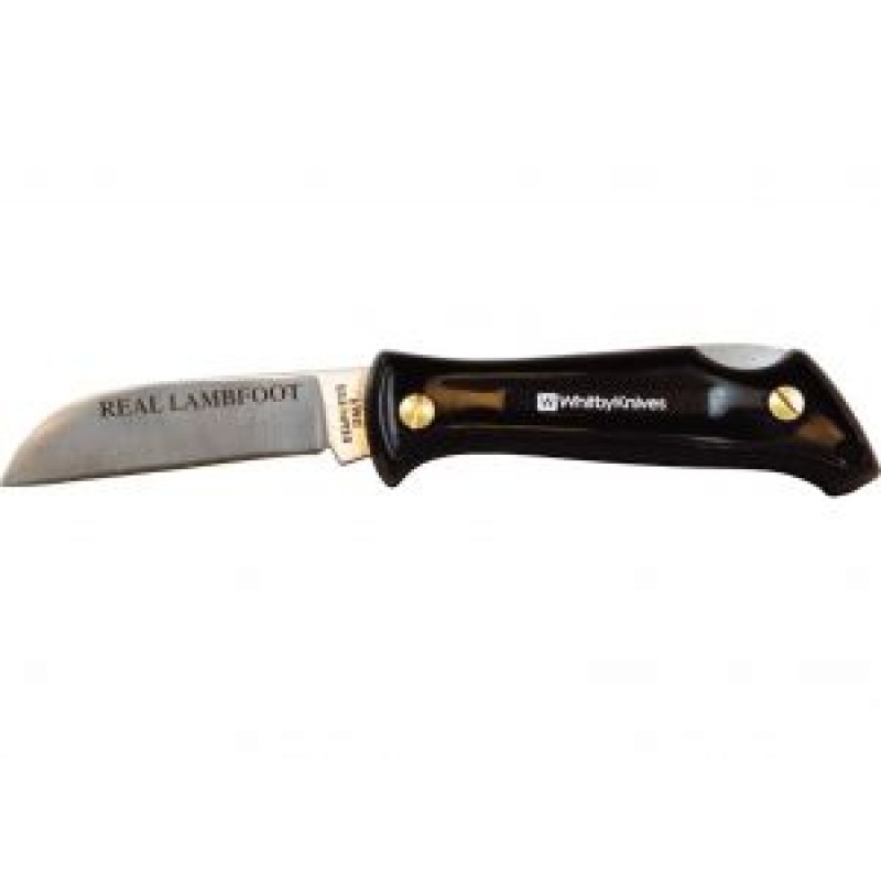 Whitby 3" Lambsfoot Lock Knife Black - Stainless Steel Blade - LK141