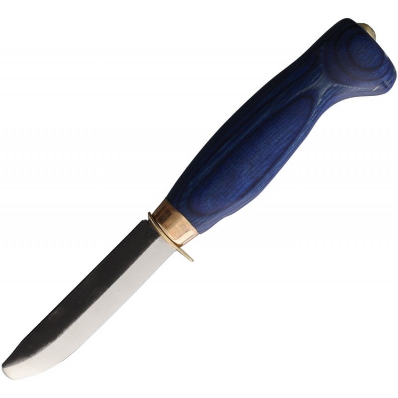 Wood Jewel Rounded Tip Kids Knife Blue