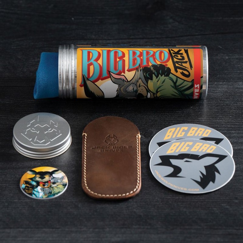 Jack Wolf Big Bro Jack UK EDC Pocket Knife – 2.94" CPM-S90V Blade Kirinite Oz Green Handle