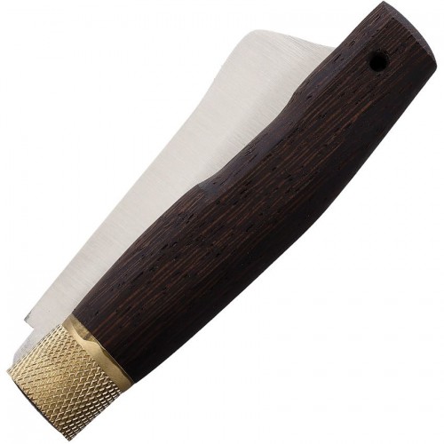 Jose Da Cruz Large Grafting Folding Pocket Knife - 3.25" Stainless Steel Sheepsfoot Blade Wenge Wood Handle