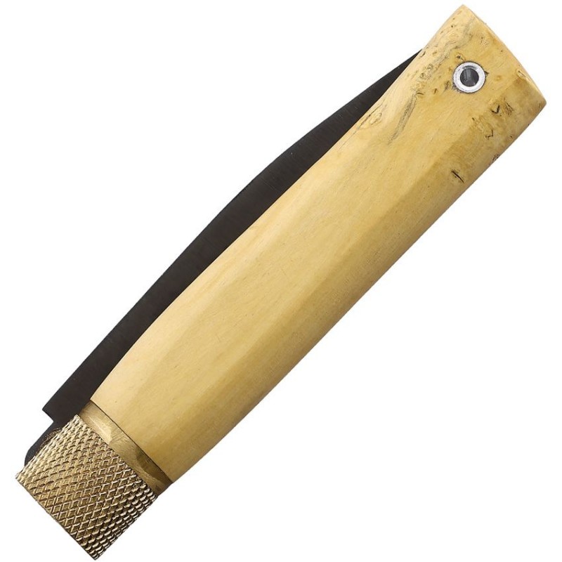 Jose Da Cruz Luxury Folding Pocket Knife - 3.25" Black Stainless Steel Blade Boxwood Handle