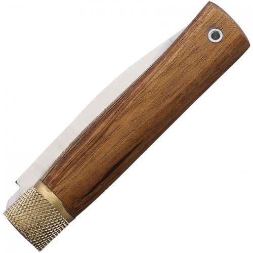 Jose Da Cruz Large Planalto Folding Pocket Knife - 3" Stainless Blade Oak Handle