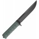 KA-BAR 6100 Dust I Fixed Blade Knife - 6.13" D2 Black Clip Point Blade Green GFN Handle