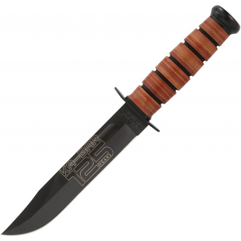 KA-BAR 9225 125th Anniversary US Army Commemorative Knife 7" 1095 Black CP Blade