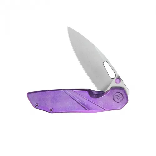 KB Knives Sear Folding Knife - 2.99" CPM-S90V Stainless Steel Blade Crystallized Titanium Purple Anodized Finish Handle