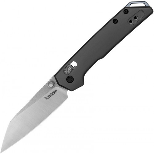 Kershaw Mini Iridium DuraLock KVT Folding Knife - 3" D2 Reverse Tanto Blade Grey Aluminum Handle