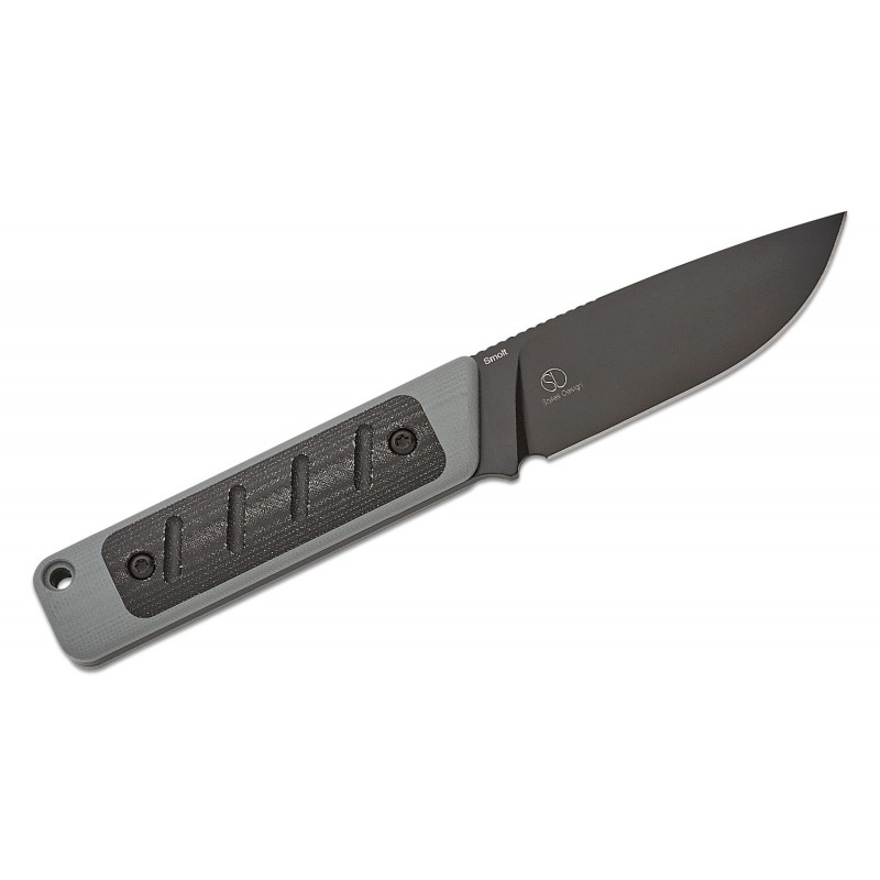 Kizer Smolt Fixed Blade Knife - 2.93" CPM-3V Black Blade Gray G10 Handle