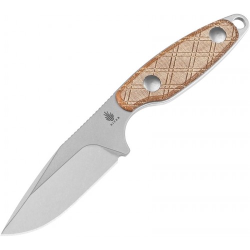 Kizer Muskrat Fixed Blade Knife - 3.15" 154CM Blade Brown Micarta Handle