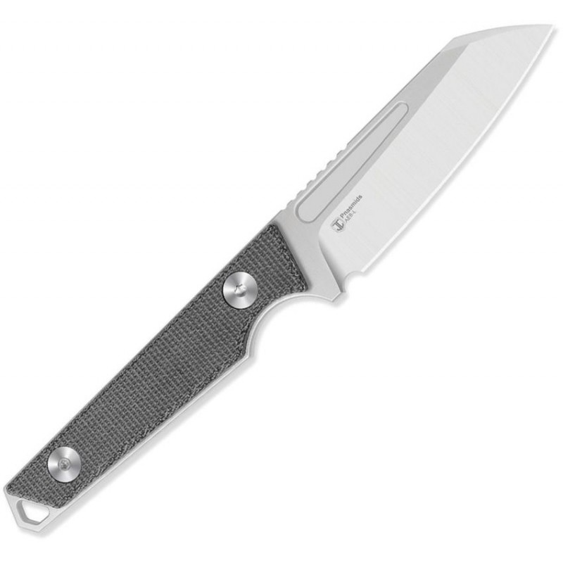 Kizer Phasmids Fixed Blade Knife - 2.8" AEB-L Sheepsfoot Blade Grey Canvas Micarta Handle