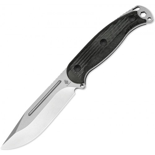Kizer Ursa Major Fixed Blade Knife - 4.45" Nitro-V CP Blade Black Micarta Handles