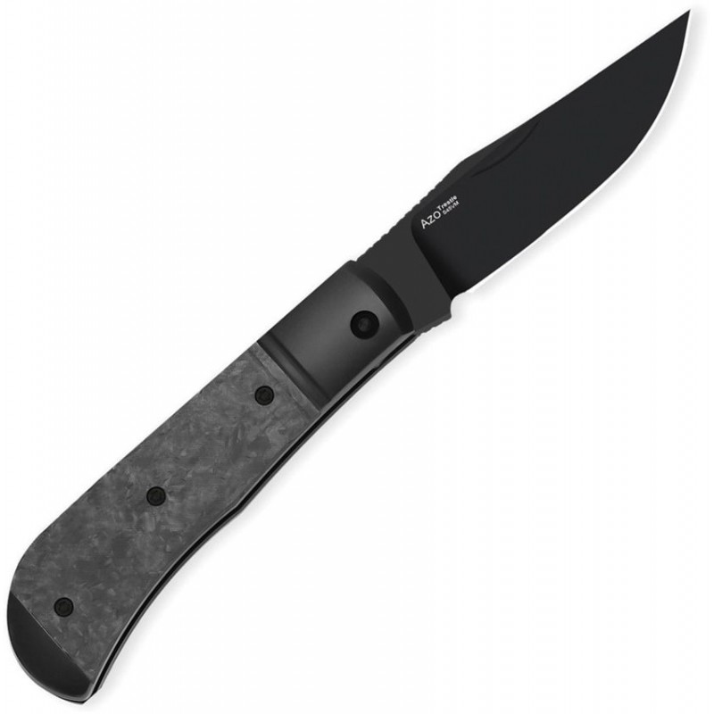 Kizer Trestle UK EDC Folding Knife - 2.88" Black DLC Coated S45VN Blade Black Titanium Handle
