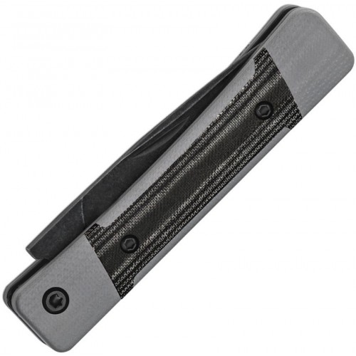 Kizer Little Grand UK EDC Folding Knife - 2.52" Black Nitro-V Blade Grey G10 Handle with Black Micarta Inlays