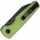 Kizer Parakeet Folding Knife - 2.46" Black Nitro-V Blade Green Aluminium Handle