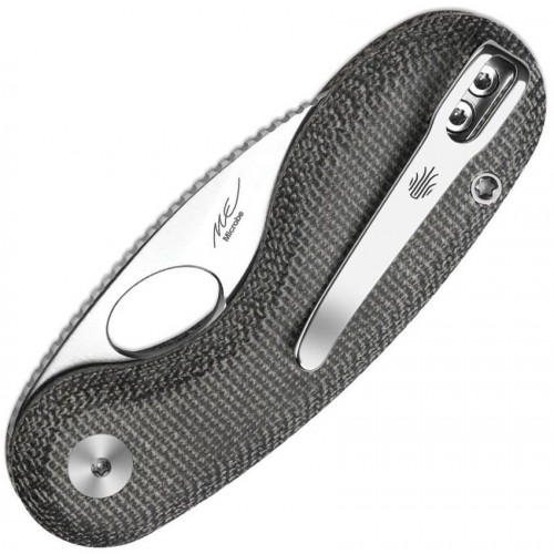 Kizer Microbe Folding Knife - 2.13" 14C28N Stainless Steel DP Blade Black Norplex Ultrex Micarta Handle