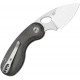 Kizer Microbe Button Lock Folding Knife - 2.13" 14C28N Stainless Steel DP Blade Black Norplex Ultrex Micarta Handle