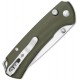 Kizer Hennicke Task I T1 BD Button Liner Lock Folding Knife - 3.2" Nitro-V Blade Olive Green Micarta Handles
