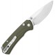 Kizer Hennicke Task I T1 BD Button Liner Lock Folding Knife - 3.2" Nitro-V Blade Olive Green Micarta Handles