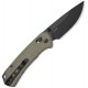 Kizer Hennicke Task I T1 CD Clutch Lock Folding Knife - 3.2" Nitro-V Black Blade Olive Green Norplex UltreX Micarta Handle