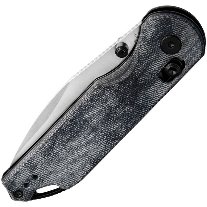 Kizer Assassin Folding Knife - 2.99" Nitro-V Stainless Steel Blade Blue Micarta Handle