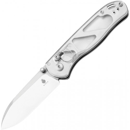 Kizer Drop Bear Folding Knife - 2.97" Nitro-V Blade Clear Acrylic Handle