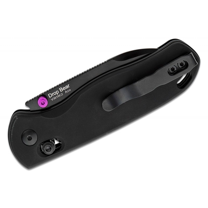 Kizer Drop Bear Folding Knife - 2.97" 154CM Black Blade Black Aluminum Handle