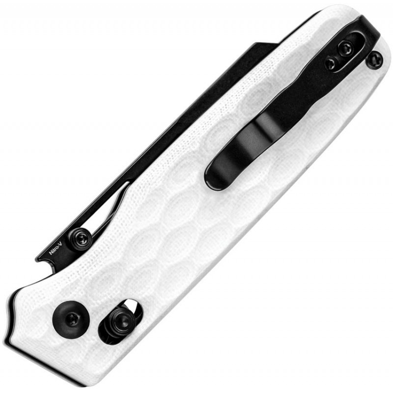 Kizer Task Folding Knife - 3.04" Nitro-V  Blade White G10 Handle