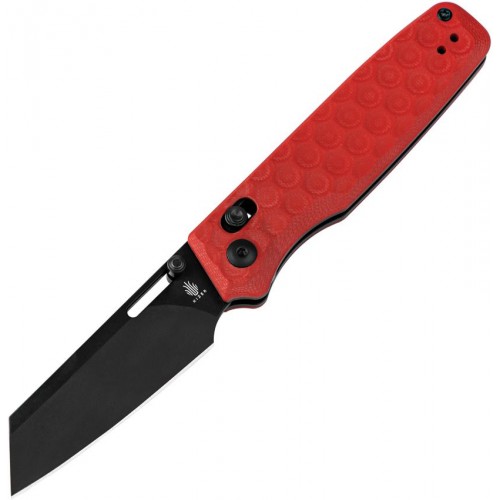 Kizer Task Folding Knife - 3.04" Nitro-V  Blade Red G10 Handle