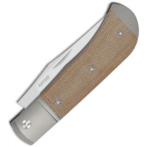 Kizer Trestle UK EDC Folding Knife - 2.88" 14C28N Stainless Steel Blade Grey Titanium with Brown Micarta