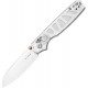 Kizer Pokiman CS Crossbar Lock Folding Knife - 3.16" Satin AEB-L Blade Clear Acrylic Handle