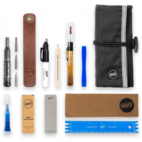 Knafs Knives Loaded Tool Burrito v2 13-in-1 Knife Maintenance Tool Kit Black