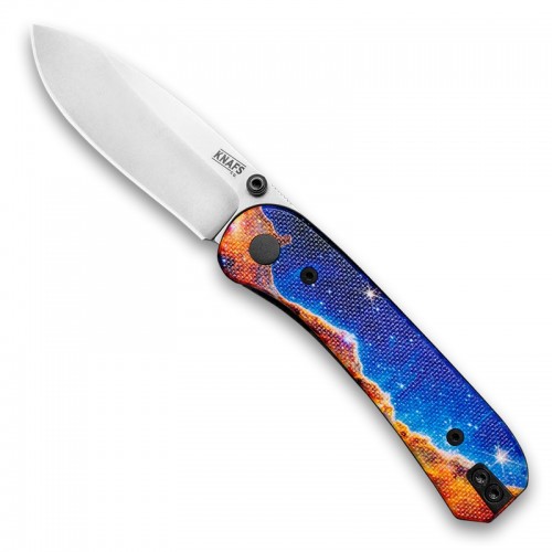 Knafs Knives Lander 1 Folding Knife - 2.75" D2 Stonewash DP Blade Cosmic Cliffs G10 Handle