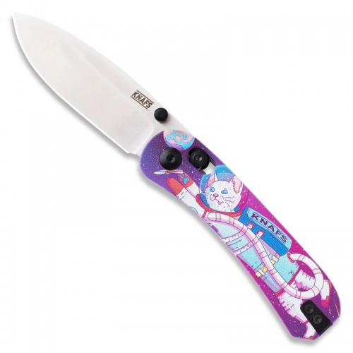 Knafs Knives Lander 3 Clutch Lock Folding Knife - 2.75" S35VN Cosmo Kitty Crew G10 Handle