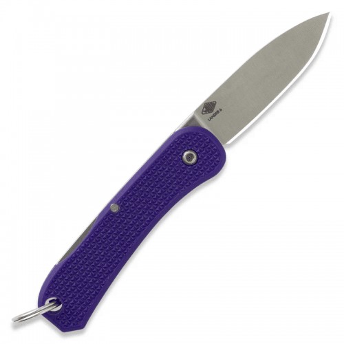 Knafs Knives Lander 6 MIni Keychain Knife - 1.55" 4043SS Blade Purple FRN Handle